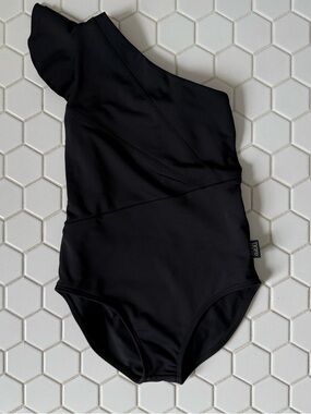 One-Shoulder Black dance Leo